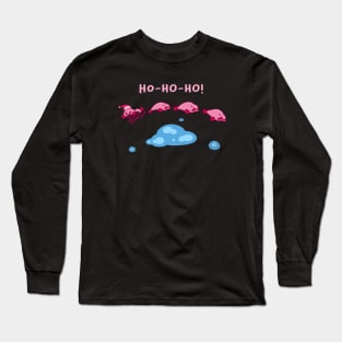 Santa Blobfish Claus Ho-Ho-Ho! Long Sleeve T-Shirt